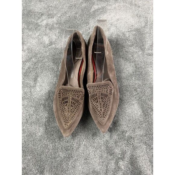Rockport Women's Total Motion Adelyn Laser Loafer Gray Leather Suede Size 8 - Picture 2 of 10